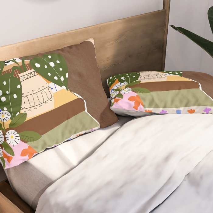 Orange Tree Blue Sky Pillow Sham Gallery Image 2
