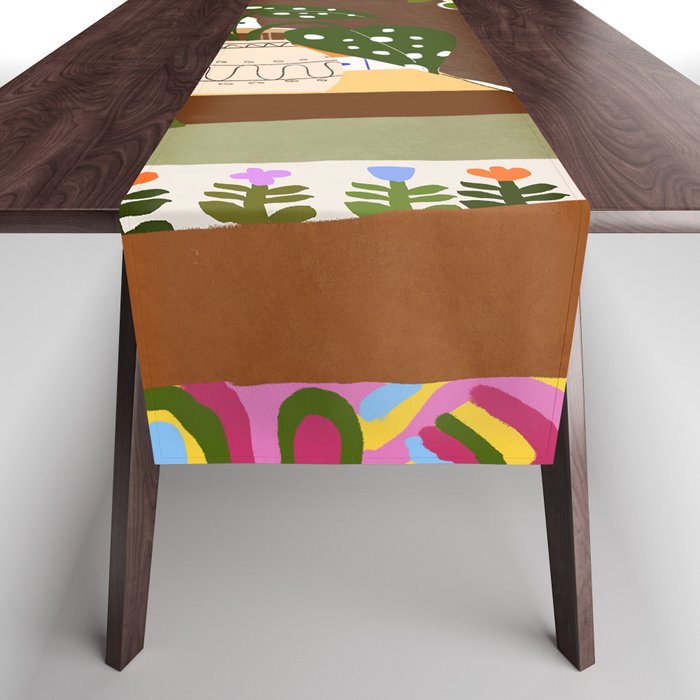 Orange Tree Blue Sky Table Runner Gallery Image 1