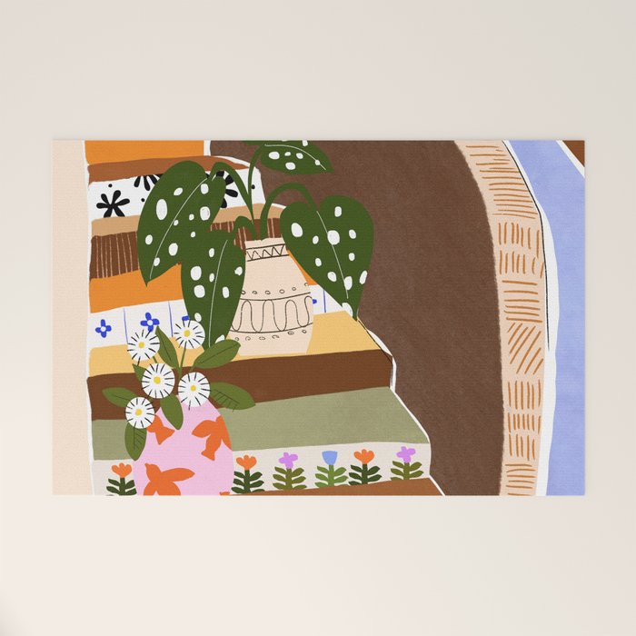 Orange Tree Blue Sky Welcome Mat Gallery Image 1