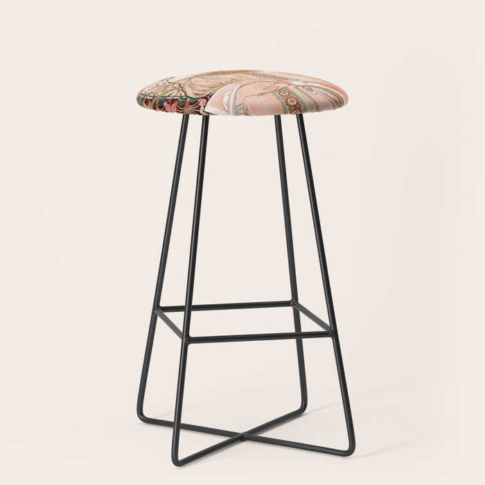 Alphonse Mucha F. Champenois Imprimeur-Éditeur  Stool Gallery Image 1