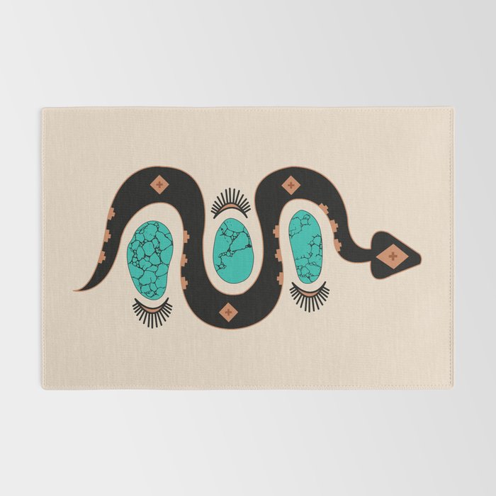 Southwestern Slither in Black Rug Gallery Image 2