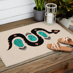 Southwestern Slither in Black Outdoor Rug Gallery Image 2