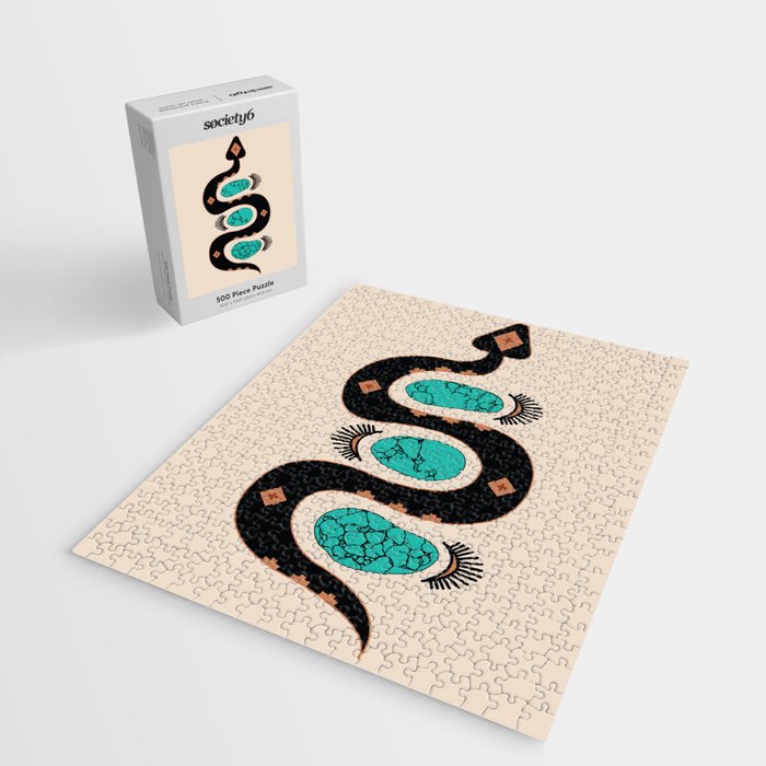 Southwestern Slither in Black Jigsaw Puzzle Gallery Image 2