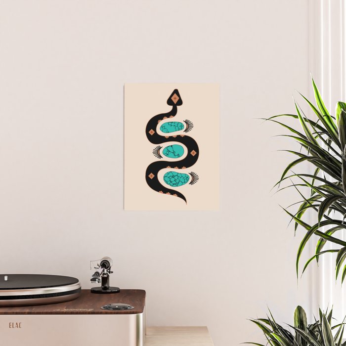 Southwestern Slither in Black Poster Gallery Image 2