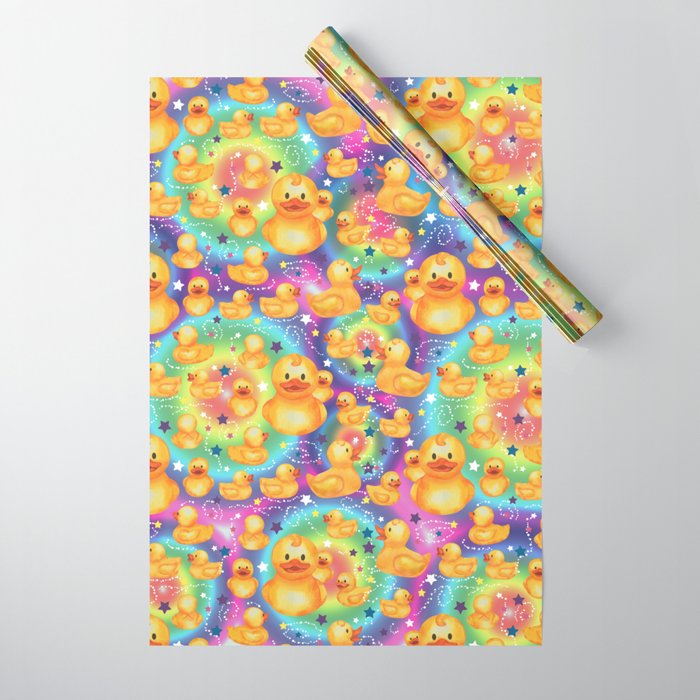 Rainbows and Ducks Wrapping Paper Gallery Image 1