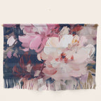 A Splash of Pink and Navy Flowery Art Wall Hanging Gallery Image 1