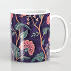 Indienne Vine - Deep Coral  Coffee Mug Gallery Image 1