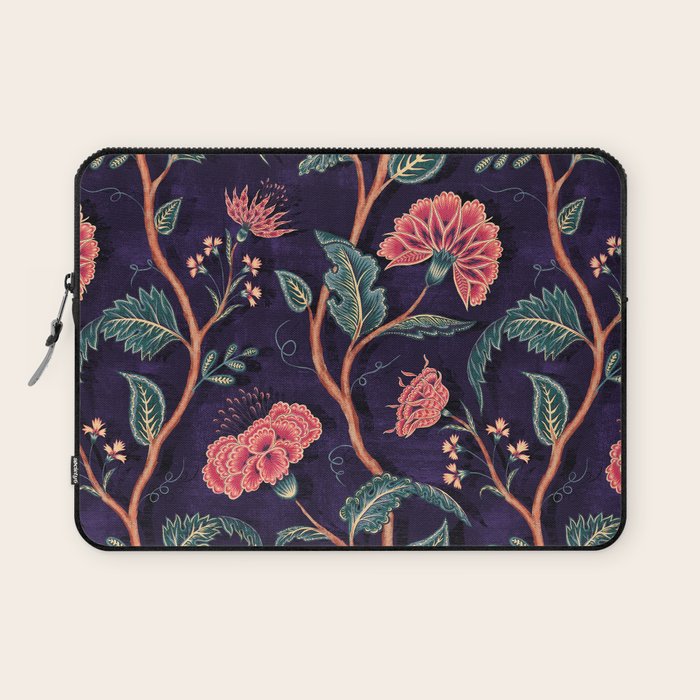 Indienne Vine - Deep Coral  Laptop Sleeve Gallery Image 1