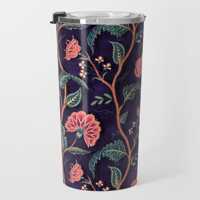 Indienne Vine - Deep Coral  Travel Mug Gallery Image 3