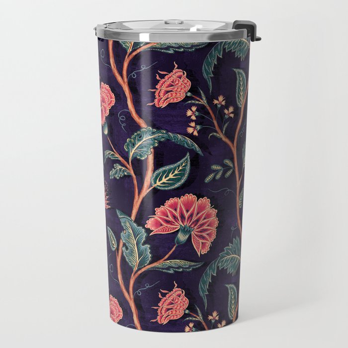 Indienne Vine - Deep Coral  Travel Mug Gallery Image 2