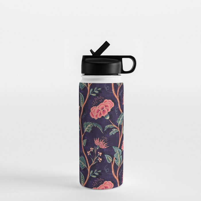 Indienne Vine - Deep Coral  Water Bottle Gallery Image 1