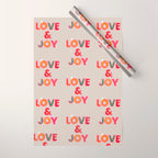 LOVE & JOY Festive Letters Wrapping Paper Gallery Image 1