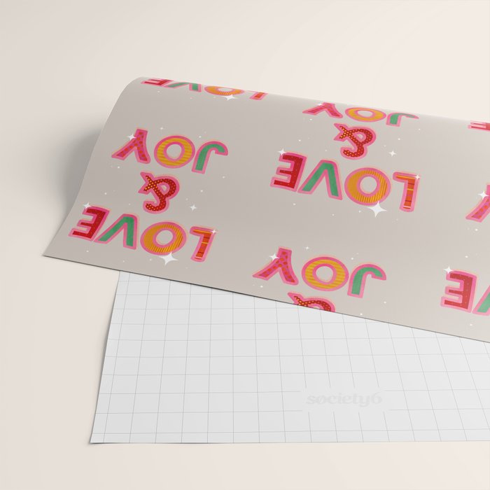 LOVE & JOY Festive Letters Wrapping Paper Gallery Image 2