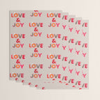 LOVE & JOY Festive Letters Wrapping Paper Gallery Image 3