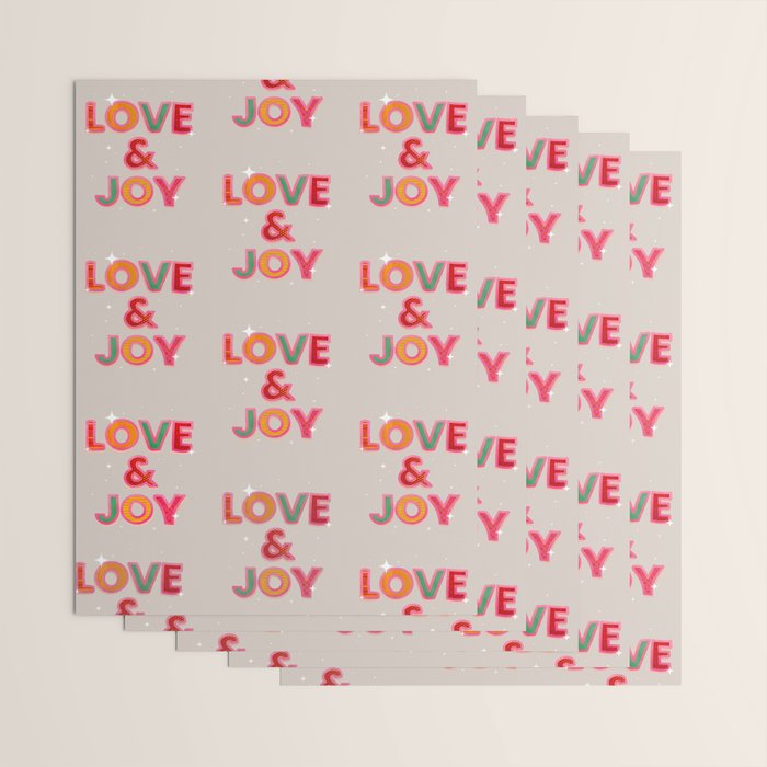 LOVE & JOY Festive Letters Wrapping Paper Gallery Image 3
