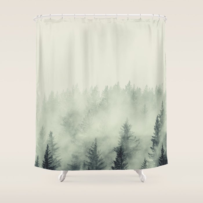 Forest Green - Pacific Northwest Forest Shower Curtain Gallery Image 1