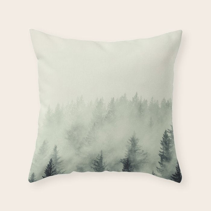 Forest Green - Pacific Northwest Forest Throw Pillow Gallery Image 6