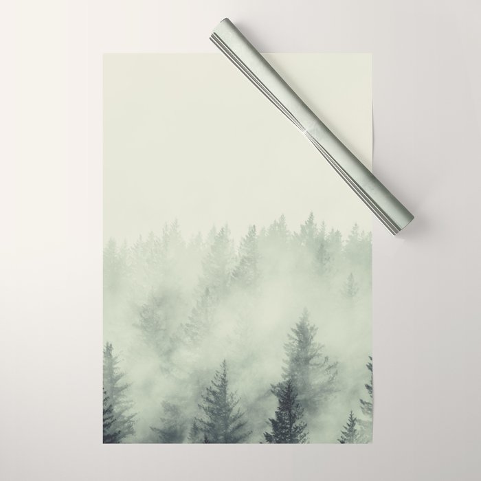 Forest Green - Pacific Northwest Forest Wrapping Paper Gallery Image 1