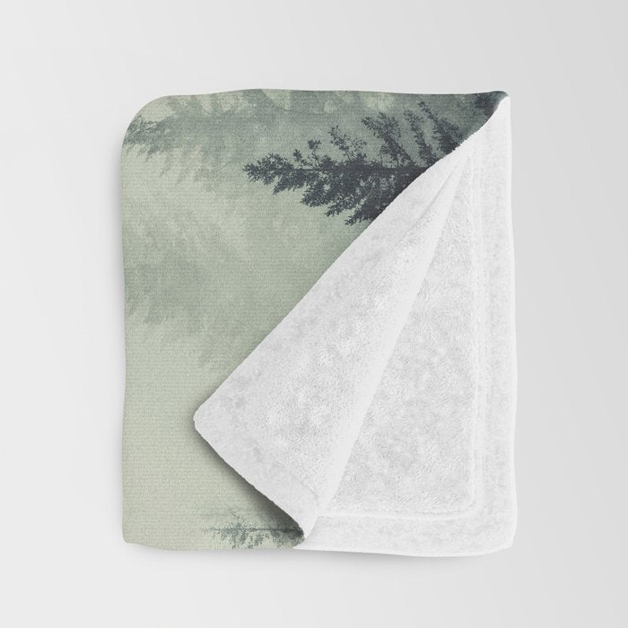 Forest Green - Pacific Northwest Forest Throw Blanket Gallery Image 3