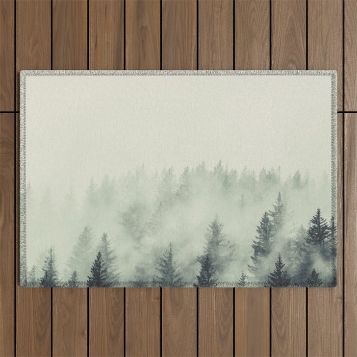 Forest Green - Pacific Northwest Forest Outdoor Rug Gallery Image 1