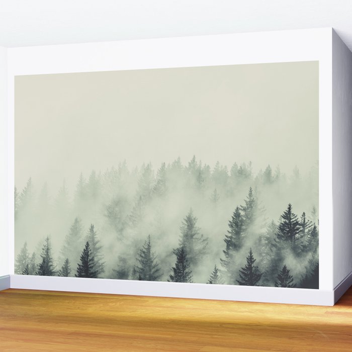 Forest Green - Pacific Northwest Forest Wall Mural Gallery Image 2