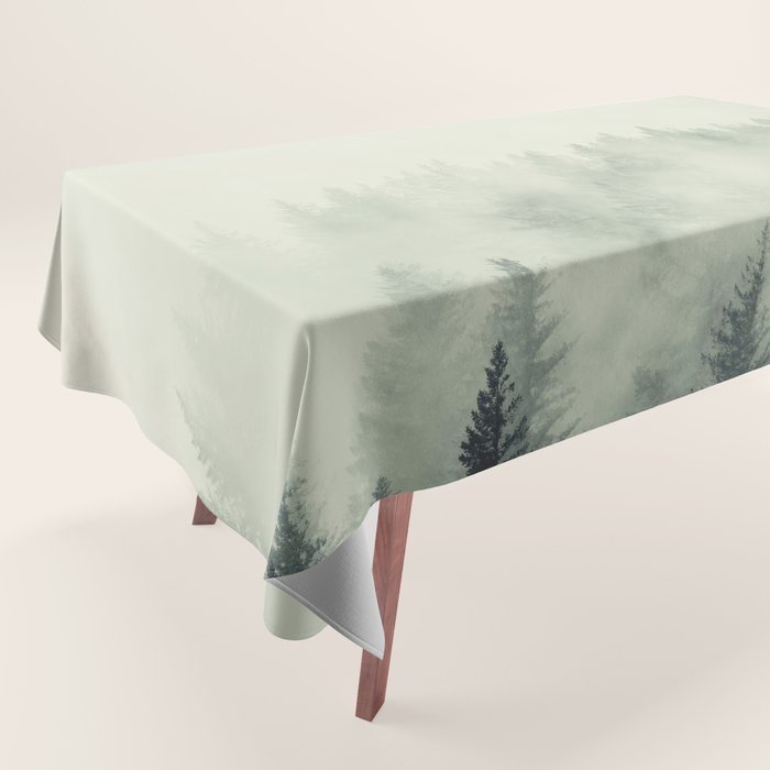 Forest Green - Pacific Northwest Forest Tablecloth Gallery Image 1