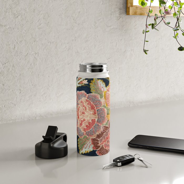 Tabriz Vintage Persian Floral Print Water Bottle Gallery Image 4