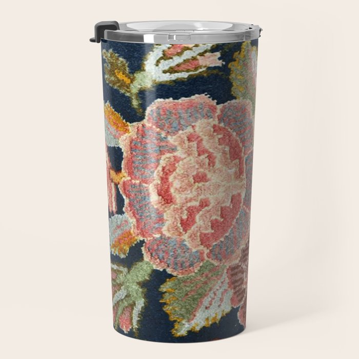 Tabriz Vintage Persian Floral Print Travel Mug Gallery Image 3