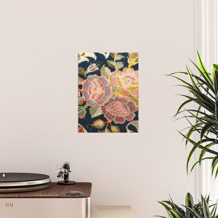 Tabriz Vintage Persian Floral Print Poster Gallery Image 2