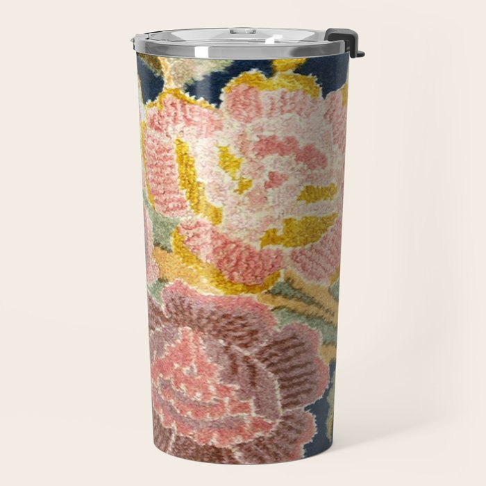 Tabriz Vintage Persian Floral Print Travel Mug Gallery Image 2