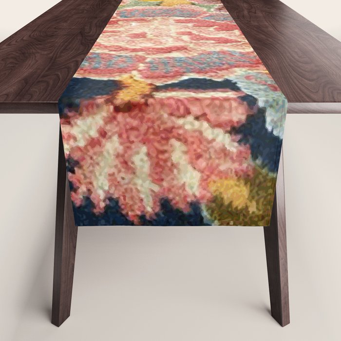 Tabriz Vintage Persian Floral Print Table Runner Gallery Image 1