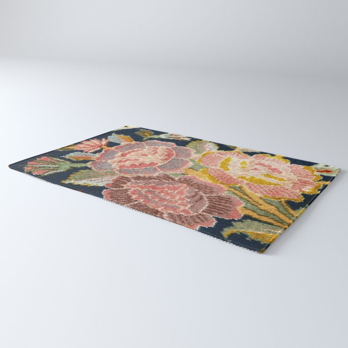 Tabriz Vintage Persian Floral Print Rug Gallery Image 3