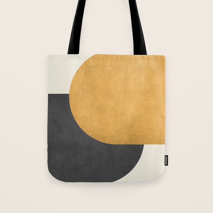 Halfmoon Colorblock - Gold Charcoal Tote Bag Gallery Image 1
