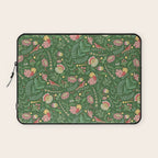 Swedish Floral - Green Laptop Sleeve Gallery Image 1