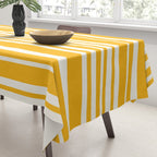Classic Stripes XLV - Golden Yellow Tablecloth Gallery Image 3