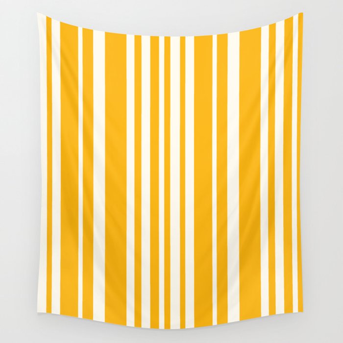 Classic Stripes XLV - Golden Yellow Wall Tapestry Gallery Image 4