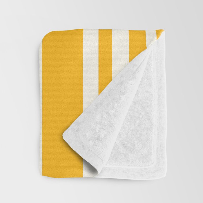 Classic Stripes XLV - Golden Yellow Throw Blanket Gallery Image 3