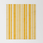 Classic Stripes XLV - Golden Yellow Throw Blanket Gallery Image 2