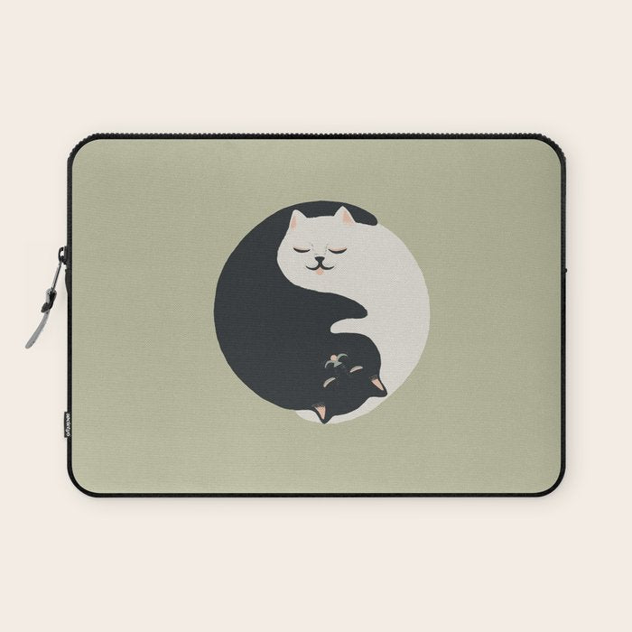 Hidden cat 26 yin yang hug Laptop Sleeve Gallery Image 1