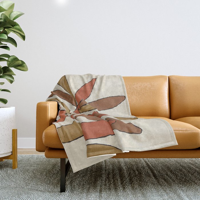 Colorful Branch Throw Blanket Gallery Image 1
