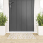 Retro Floral Neutral - Off-White and Beige Welcome Mat Gallery Image 3