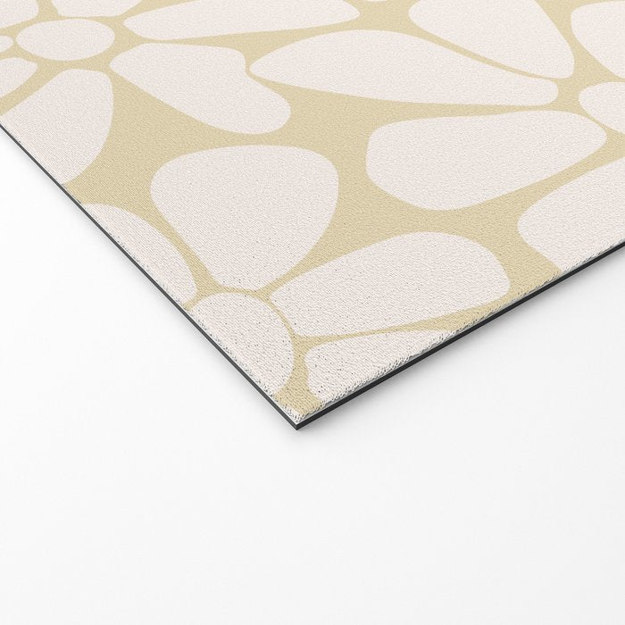 Retro Floral Neutral - Off-White and Beige Welcome Mat Gallery Image 2