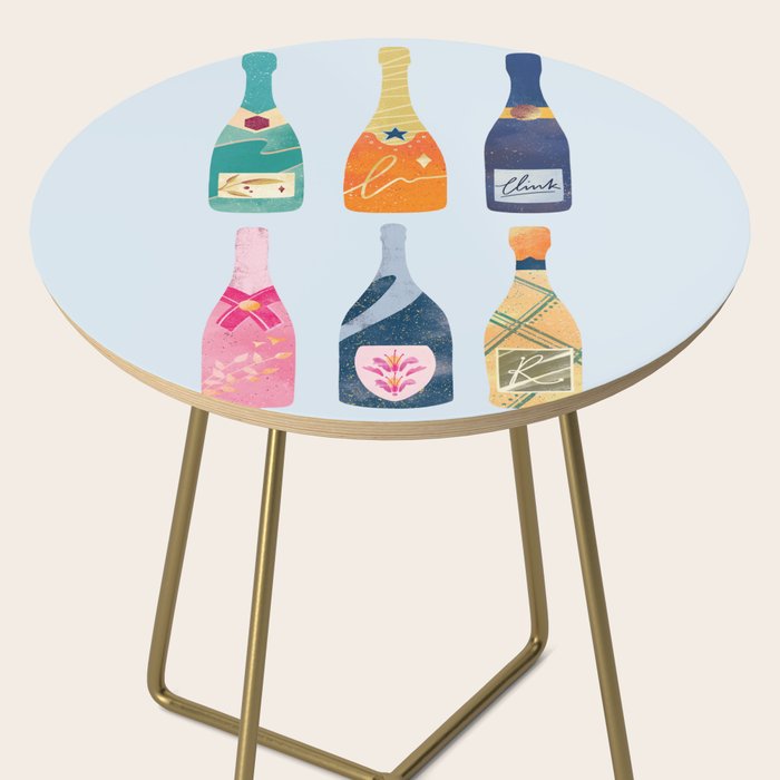 Champagne Bottles - Blue Ver. Side Table Gallery Image 2