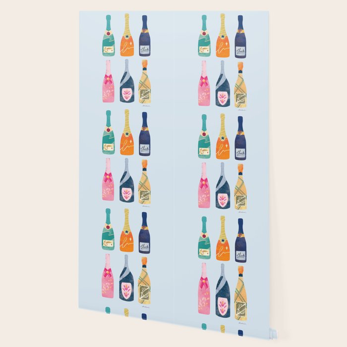 Champagne Bottles - Blue Ver. Wallpaper Gallery Image 2