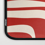 Palm Springs Retro Mid-Century Modern Abstract Minimalist Pattern Red and Almond Cream Laptop Sleeve Gallery Image 3