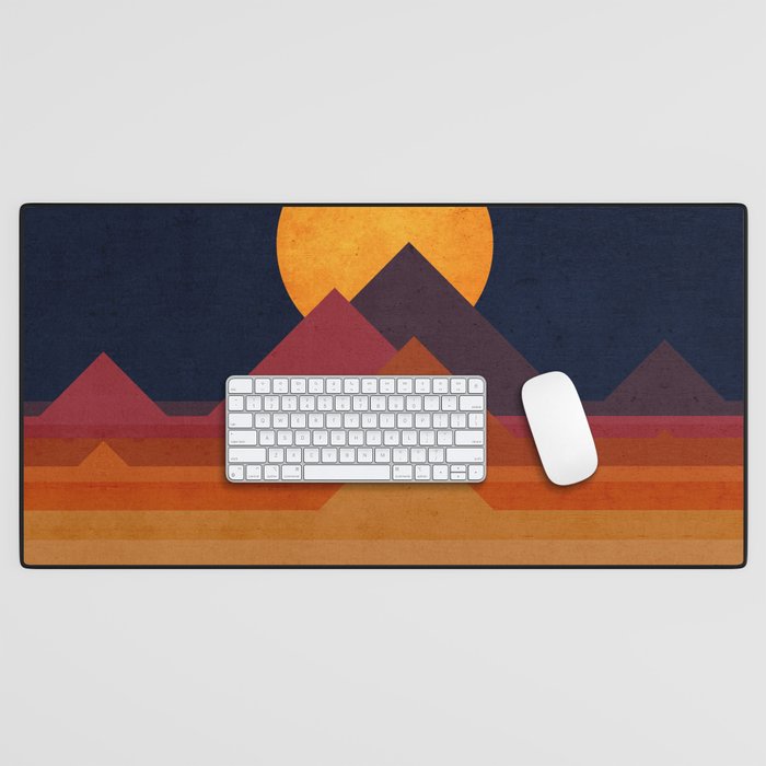 Full moon and pyramid Desk Mat Gallery Image 1