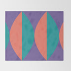 Passion Flower Geometry Throw Blanket Gallery Image 2