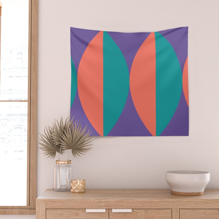 Passion Flower Geometry Wall Tapestry Gallery Image 2