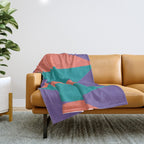 Passion Flower Geometry Throw Blanket Gallery Image 1