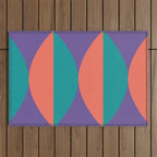 Passion Flower Geometry Outdoor Rug Gallery Image 1